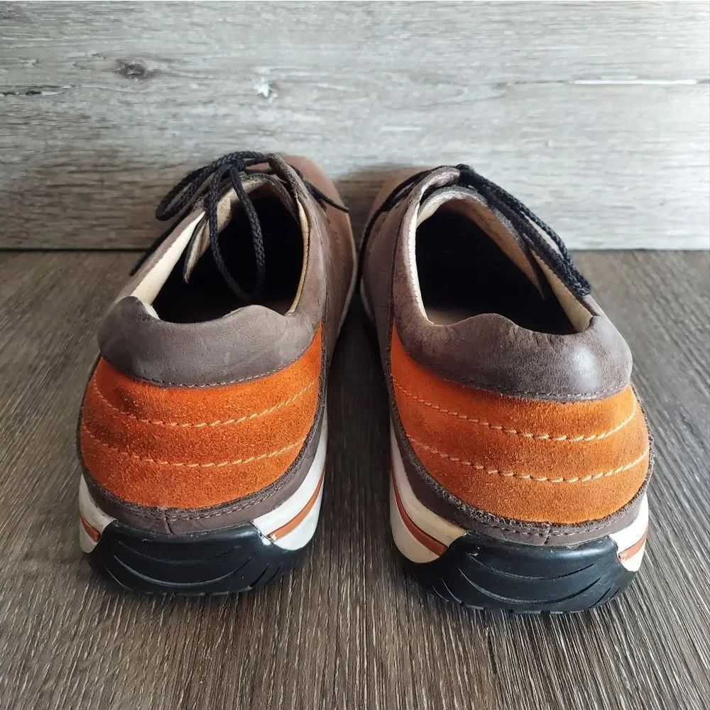 Alegria Alex Cafe/Orange Comfort Oxford Leather Shoes 42 - Picture 5 of 9